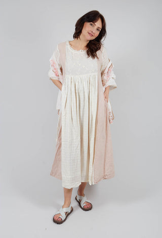 Maina Dress in Broderie Ecru