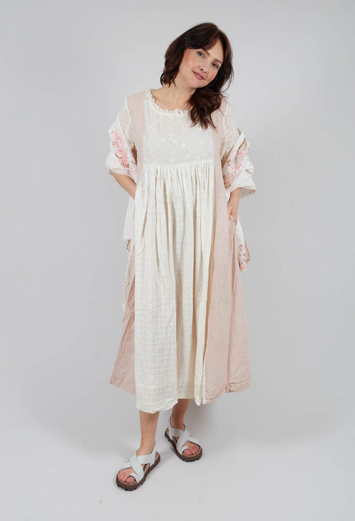 Maina Dress in Broderie Ecru