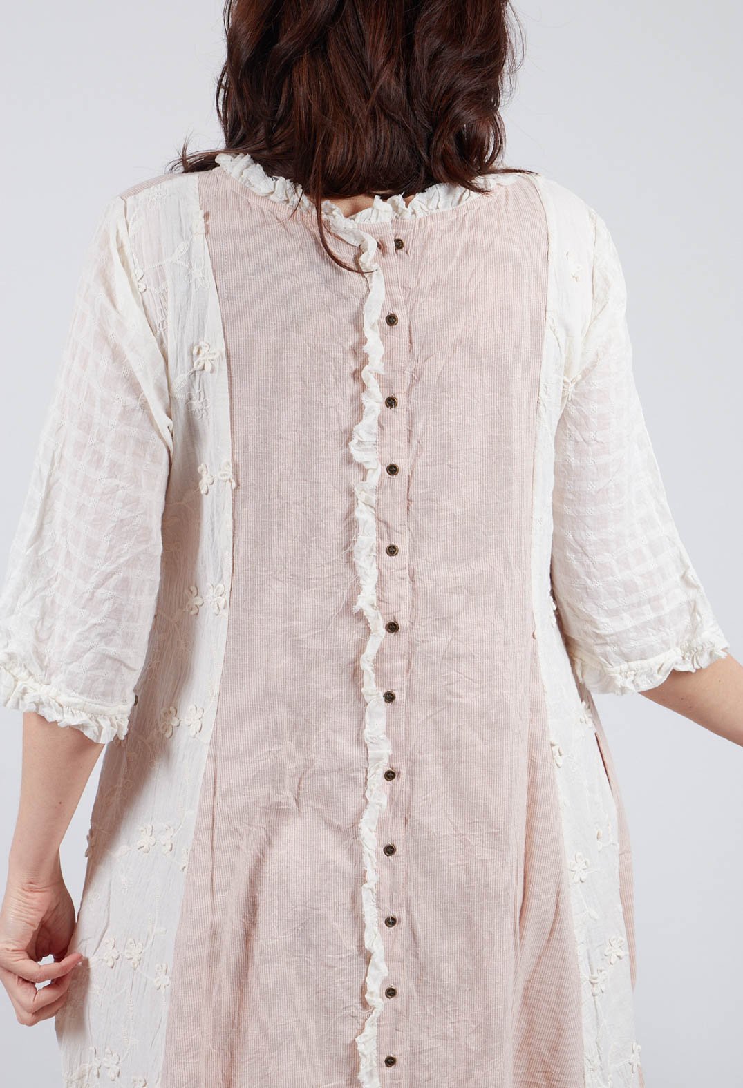 Maina Dress in Broderie Ecru