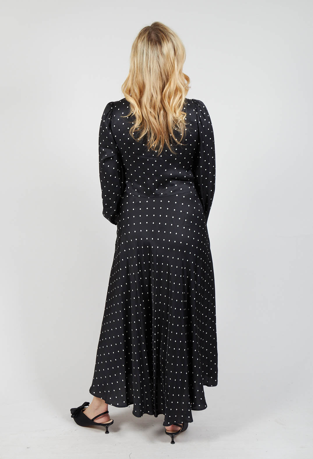 Beatrice B Mary Dress in Black Polkadot | Olivia May