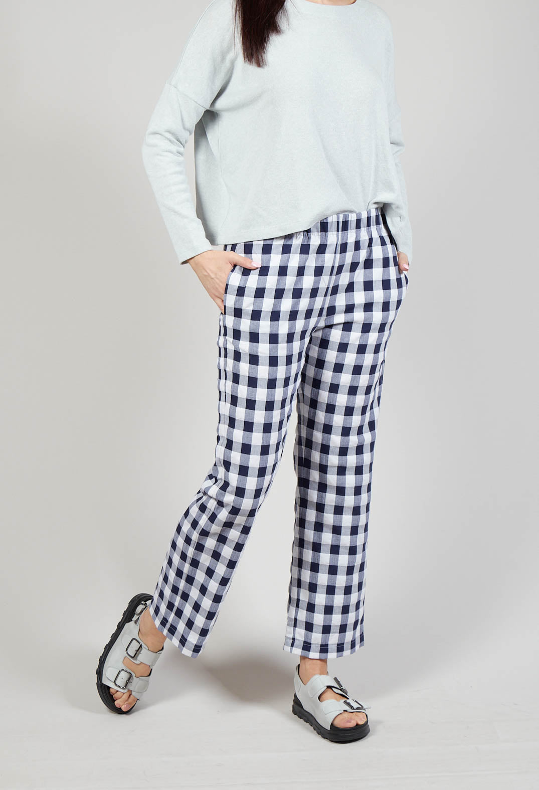 Mesange Trousers in Azur Big Check