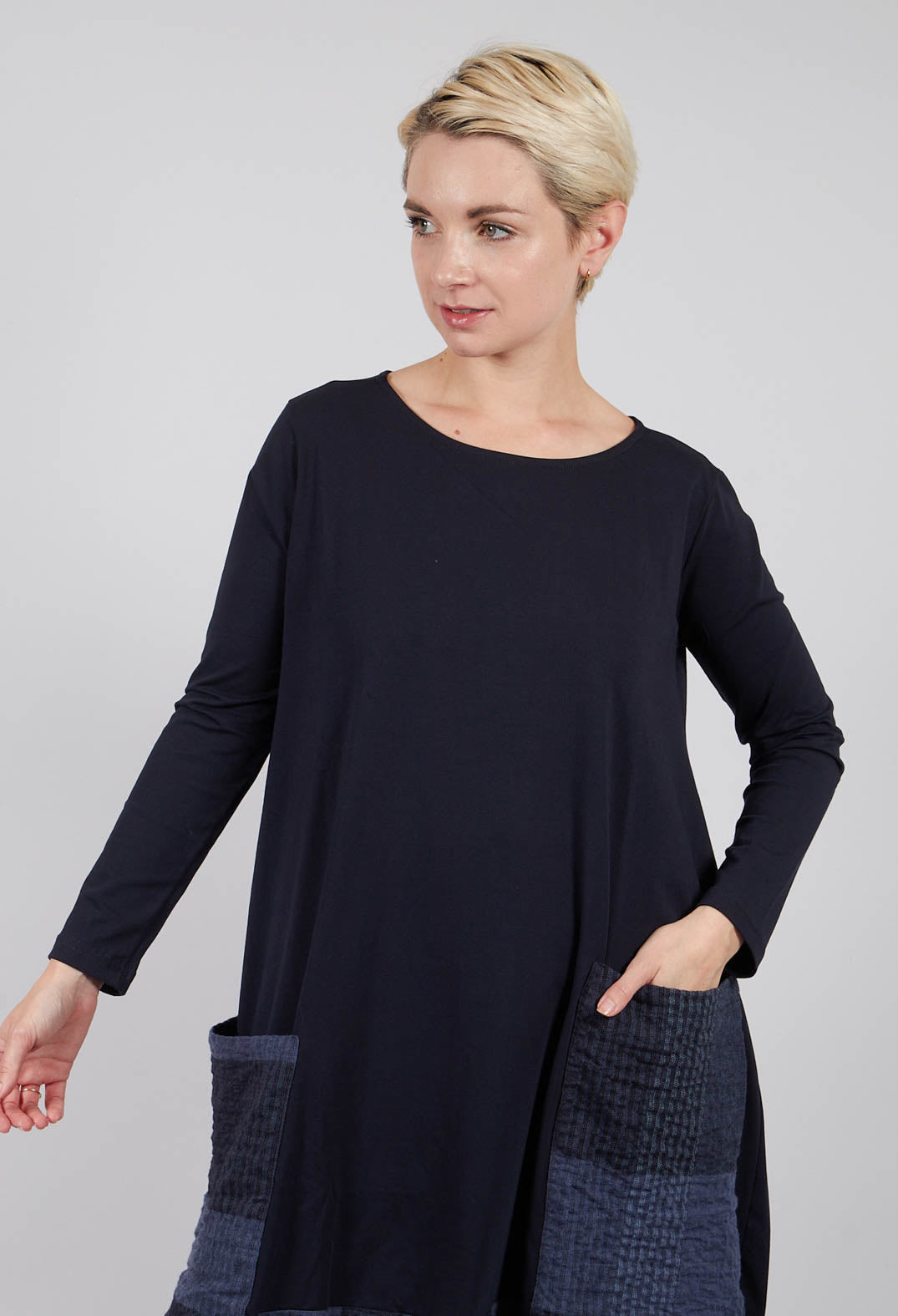 Metti Tsant Check Dress  in Notte