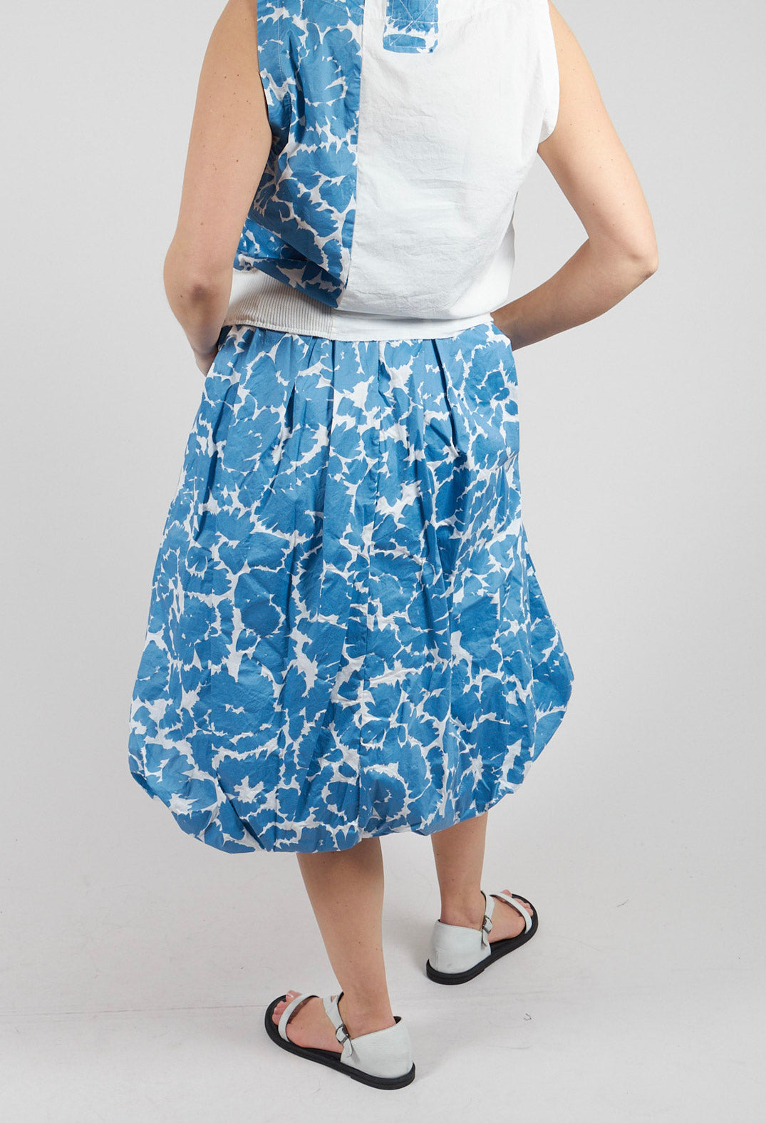 Mid Calf Flower Skirt in Flowers