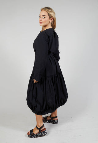 Midi Smock Dress in Black