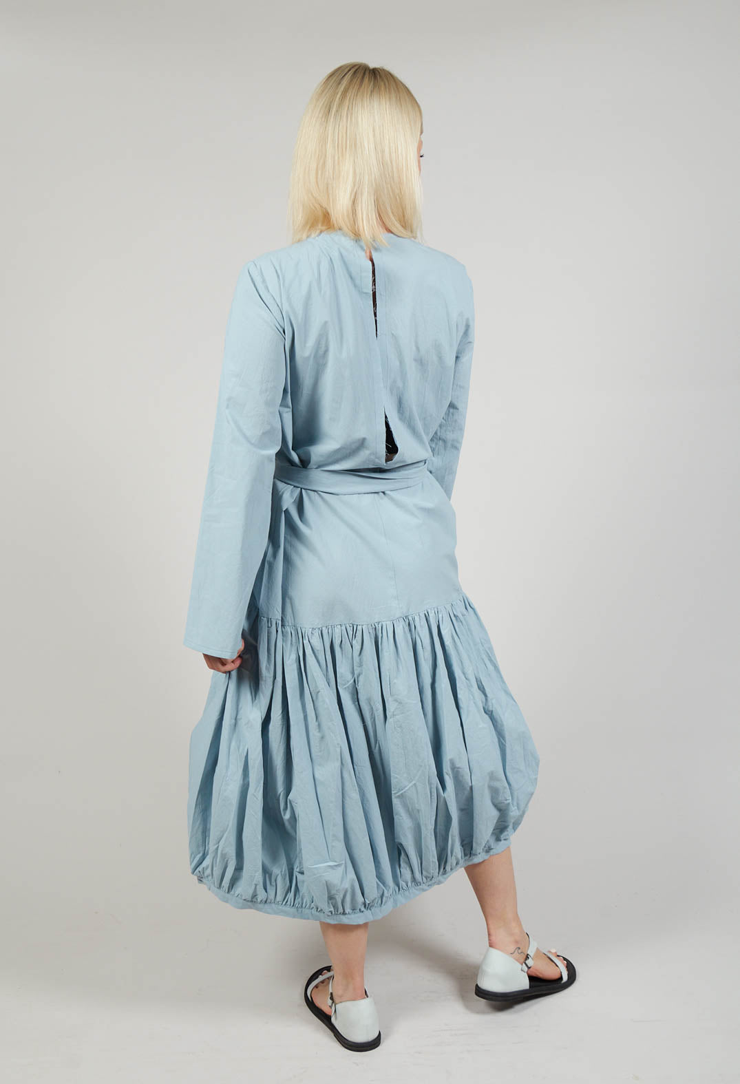 Midi Smock Dress in Blue