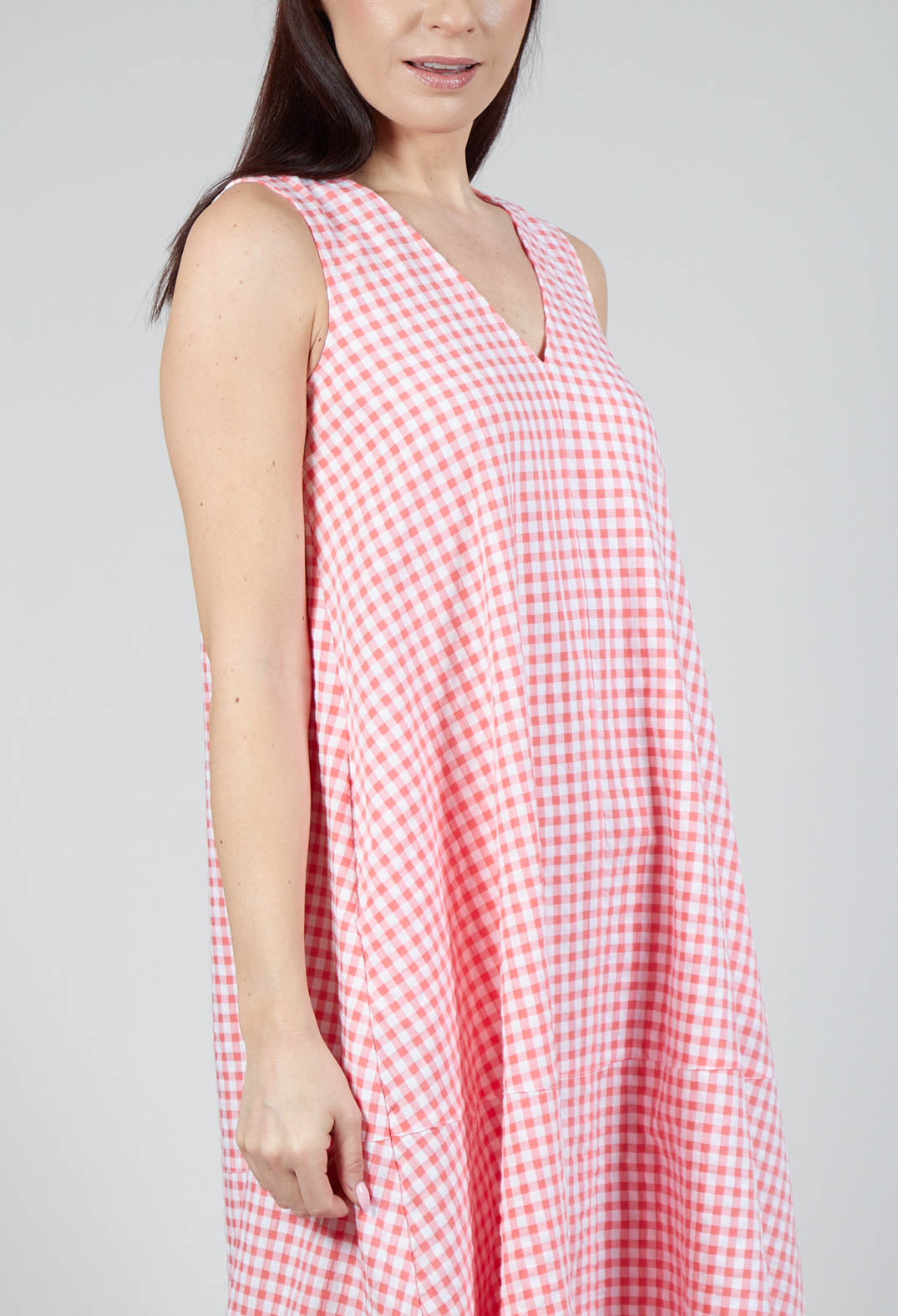 Milan Dress in Nectarine Medium Check