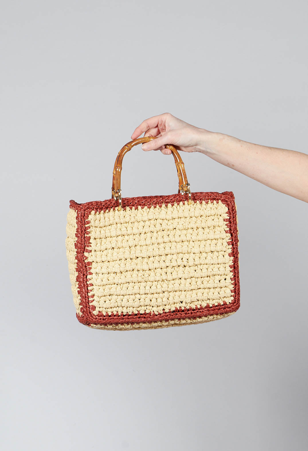 Milos Crochet Bag in Cream