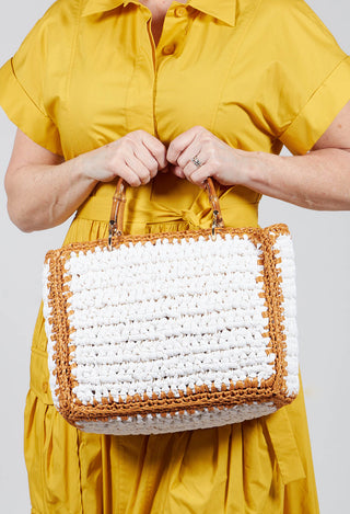 Milos Crochet Bag in White