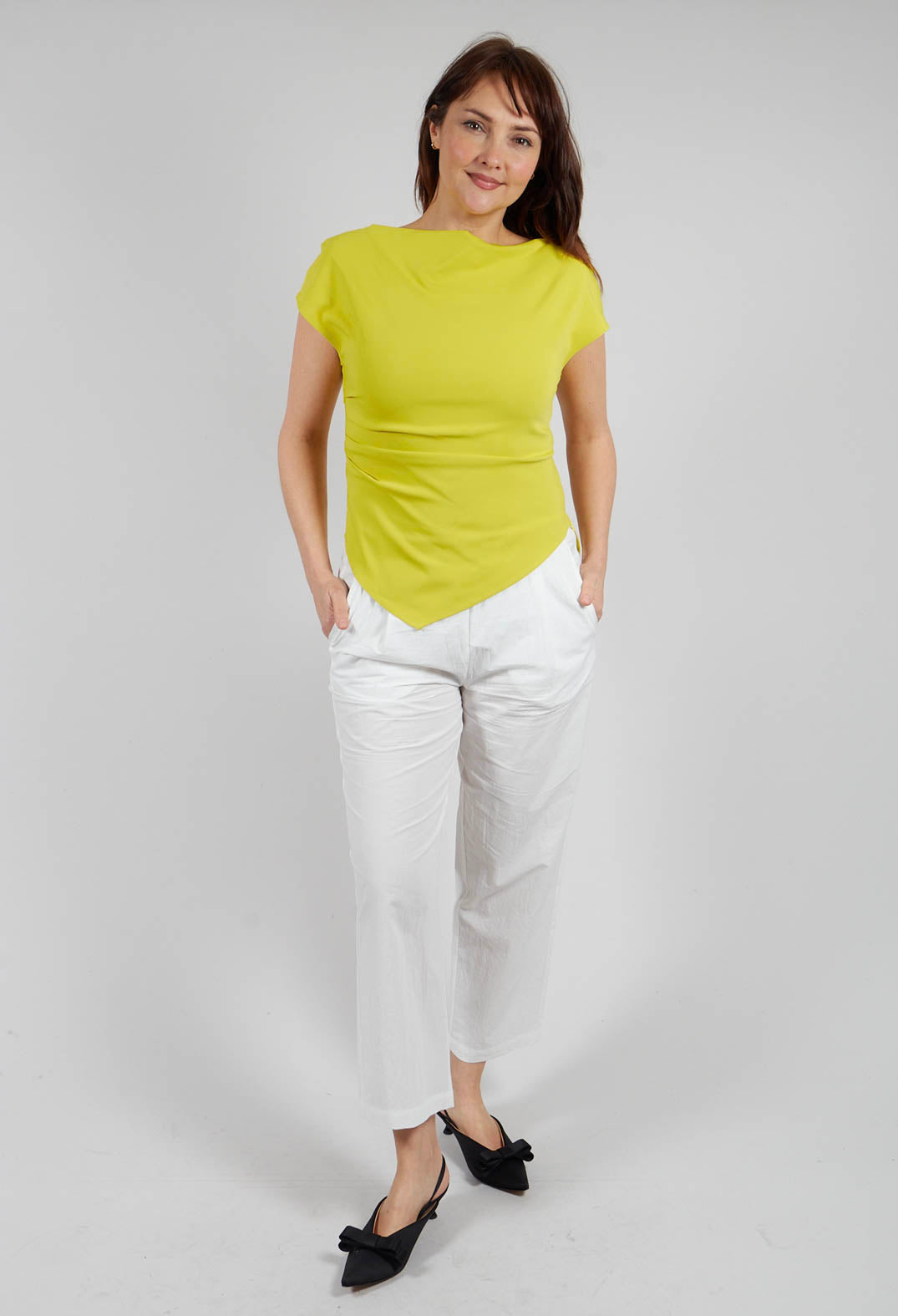 Mira Draped Top in Citrine
