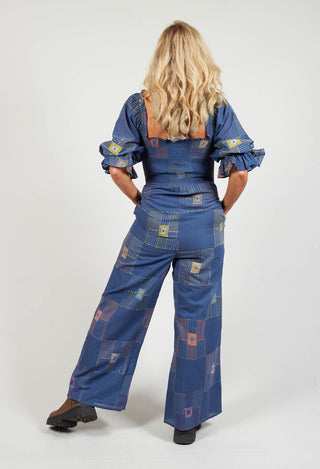 Molly Handwoven Jumpsuit in Indigo