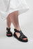 Moonie Strap Sandals in Black