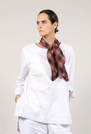 Multi Tie Scarf in Rust Big Check