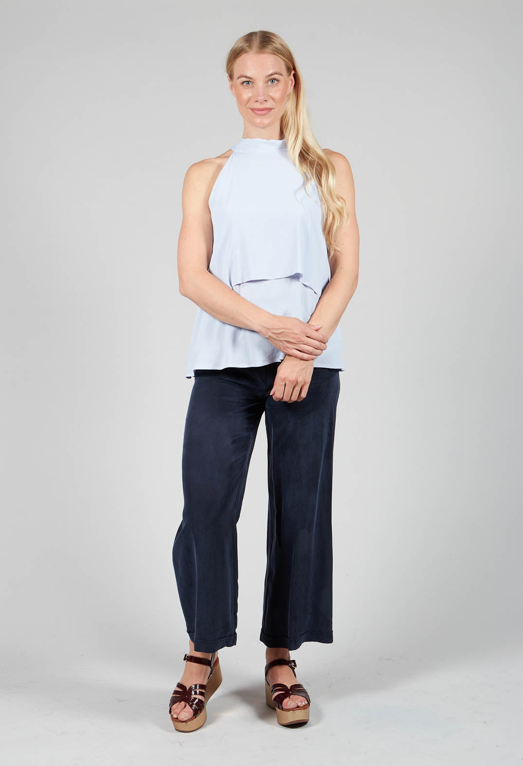 Flounce Top in Hokusay Blue