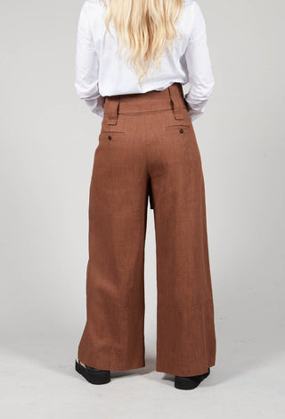 Wide Leg Trousers in Cuoio