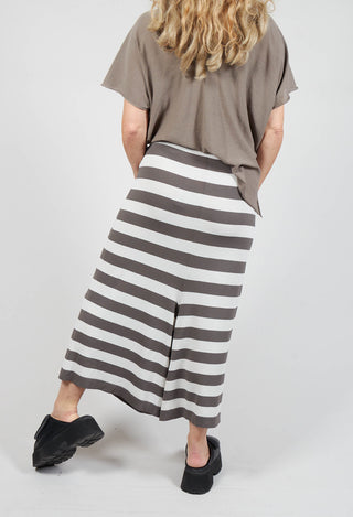 Stretch Loose Fit Trousers in Dark Grey Stripe