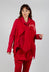 Neck Tie Contrast Stripe Jacket in Cardinal