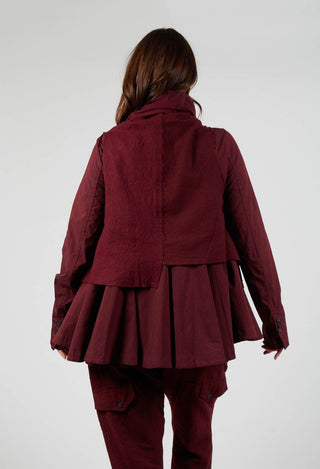 Neck Tie Jacket in Merlot