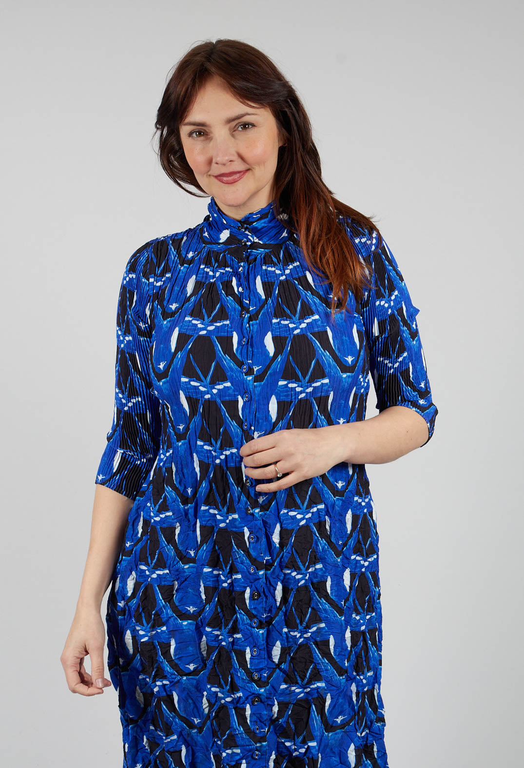Nehru Coat Dress in Fly High
