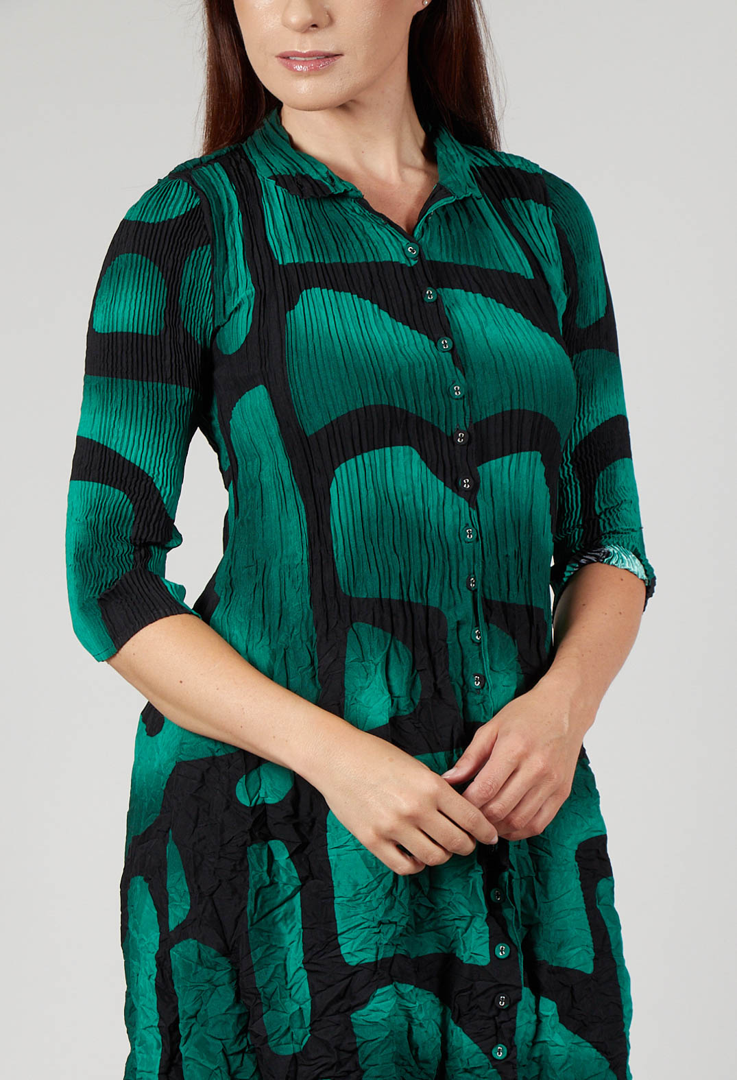 Nehry Coat Dress in Green Tuscon