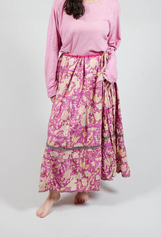 Nepali Peasant Skirt in Wildberry