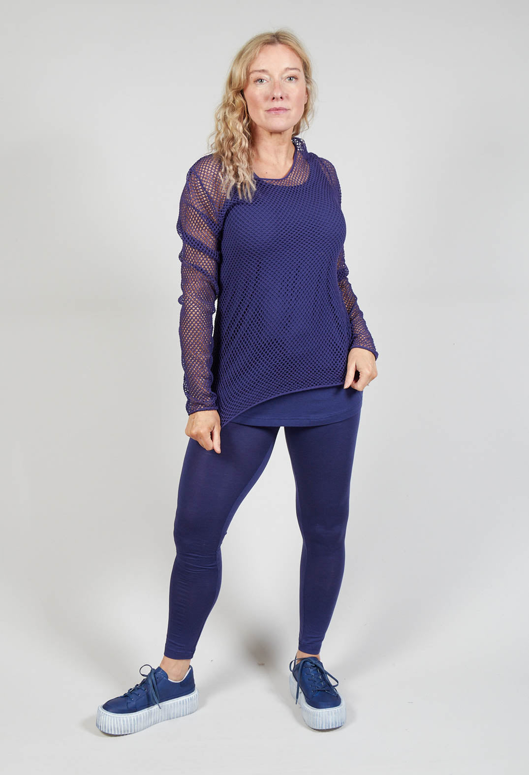 Netted Top in Azur
