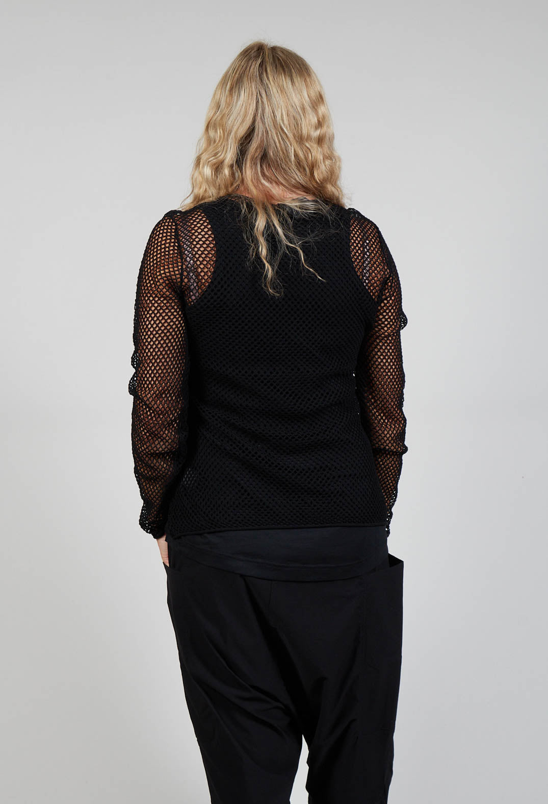 Netted Top in Black