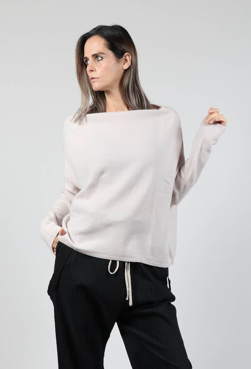 New Boat Neck WS Jumper in Fog