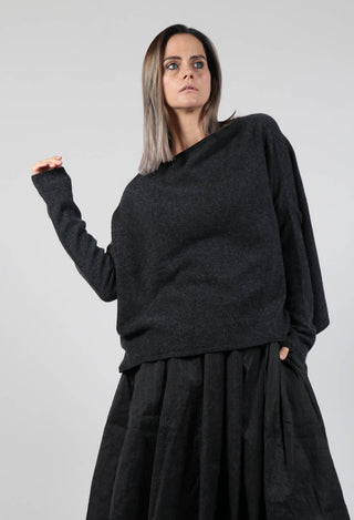 New Boat Neck WS Jumper in Slate