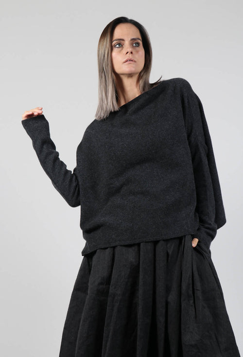 New Boat Neck WS Jumper in Slate