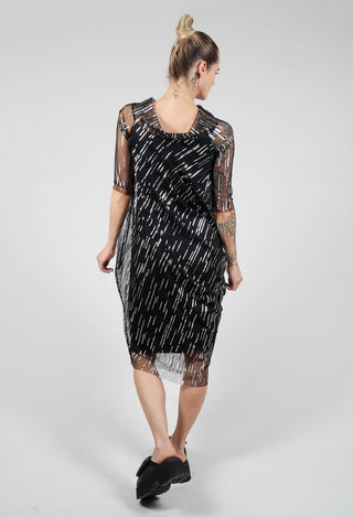 Enki Dress in Black Silver