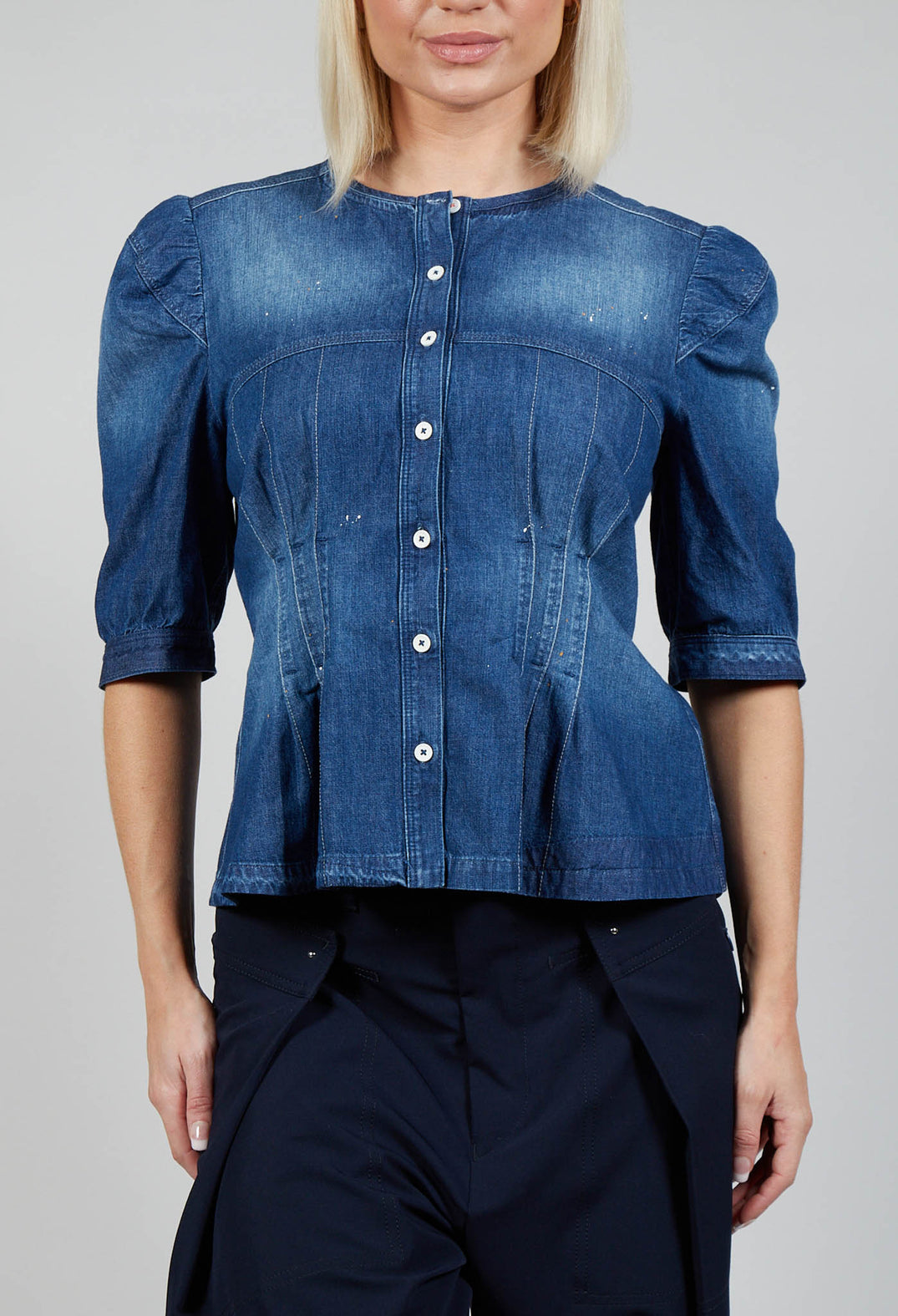 Nicety Top in Denim Blue