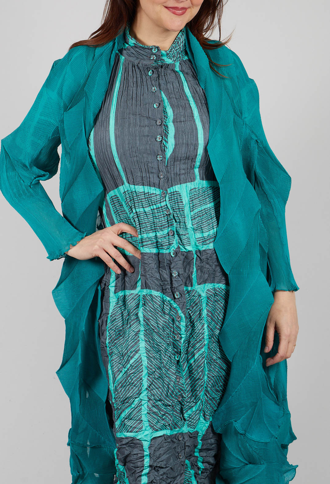 Nikki Coat in Peacock