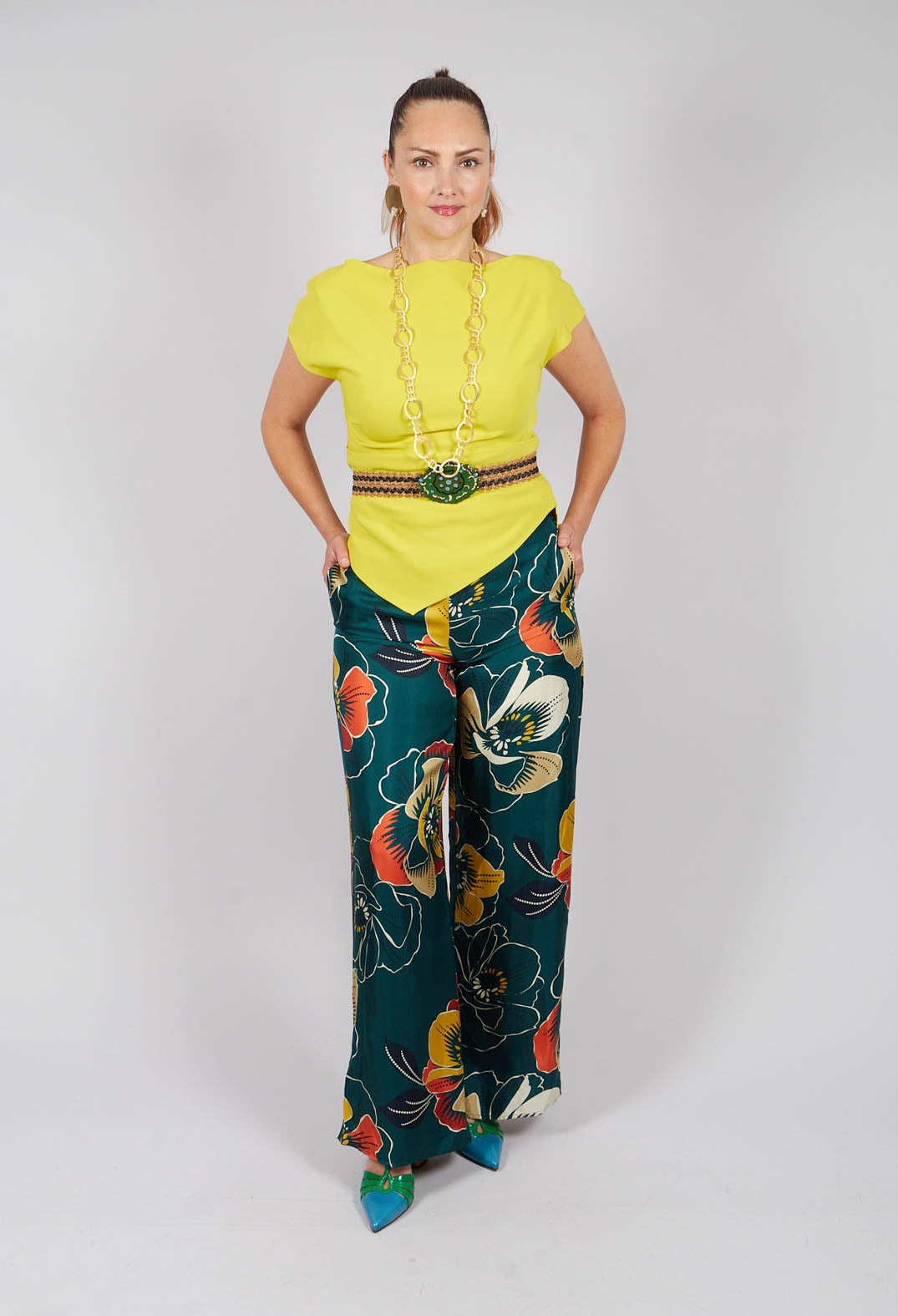 Mira Draped Top in Citrine