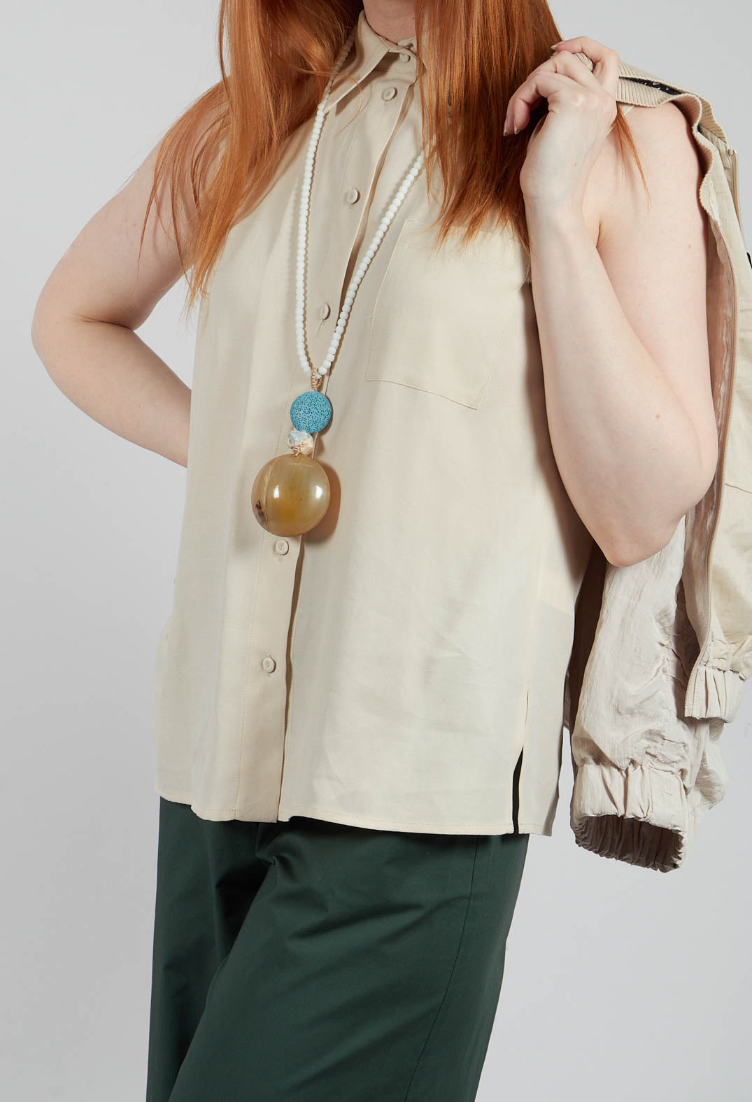 Lyocell Sleeveless Shirt in Varadero