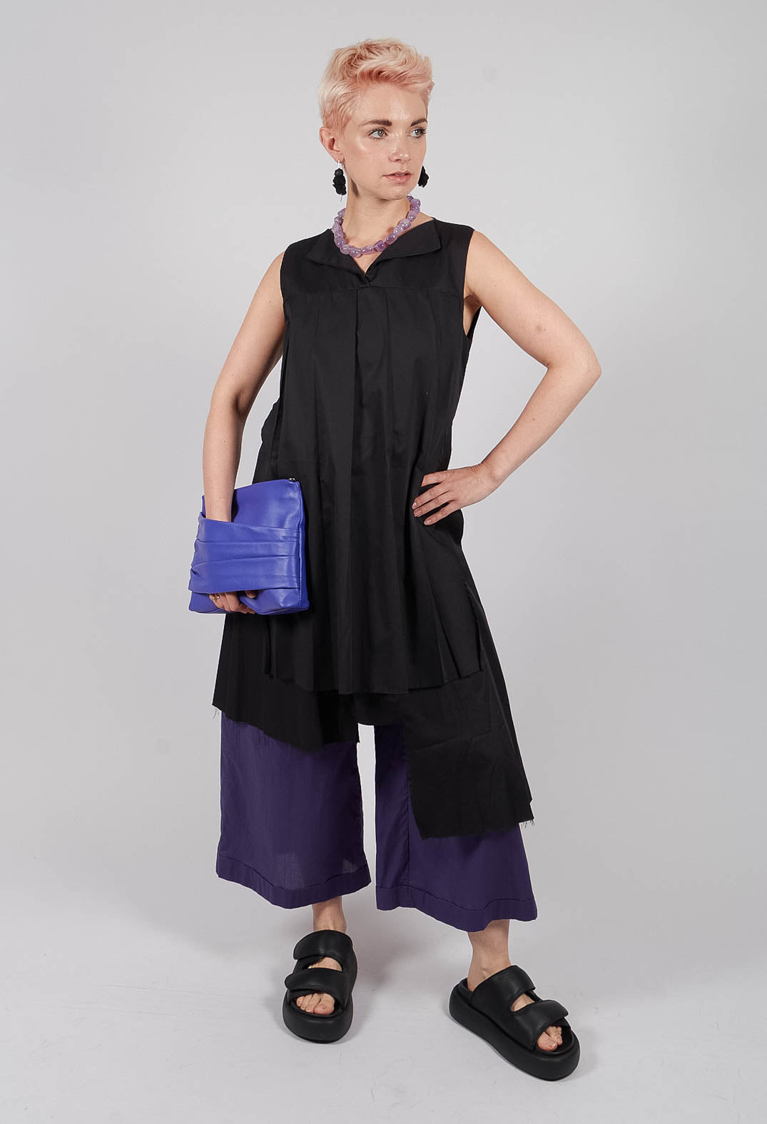 Wide Leg Culottes in Nebelung Purple