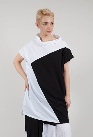Okej Tunic in White with Black