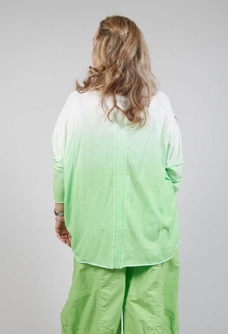 Ombre Knitted Top in Lime Print