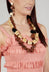 Oval and Boule Earrings in Brown