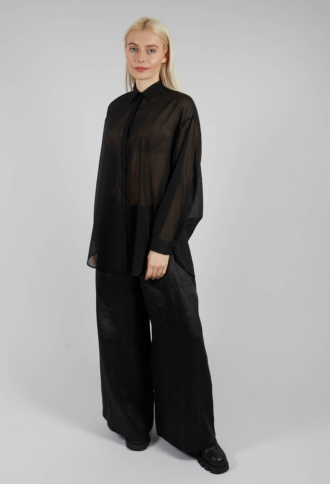 Over Shirt in Nero
