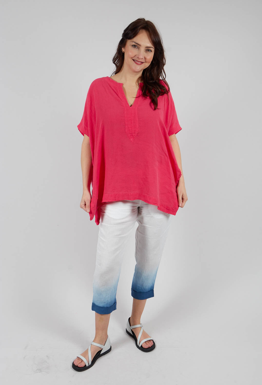 Oversized Kumiar Shirt in Laser Pink