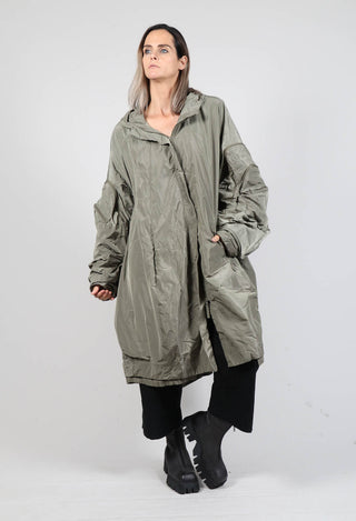 Oversized Parker Coat in Beige