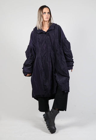Oversized Parker Coat in Grape