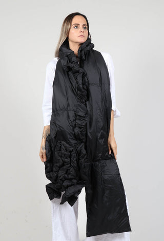 Oversized Puffer Scarf in Black