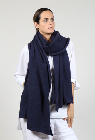 Oversized Raw Hemmed Scarf in Grape