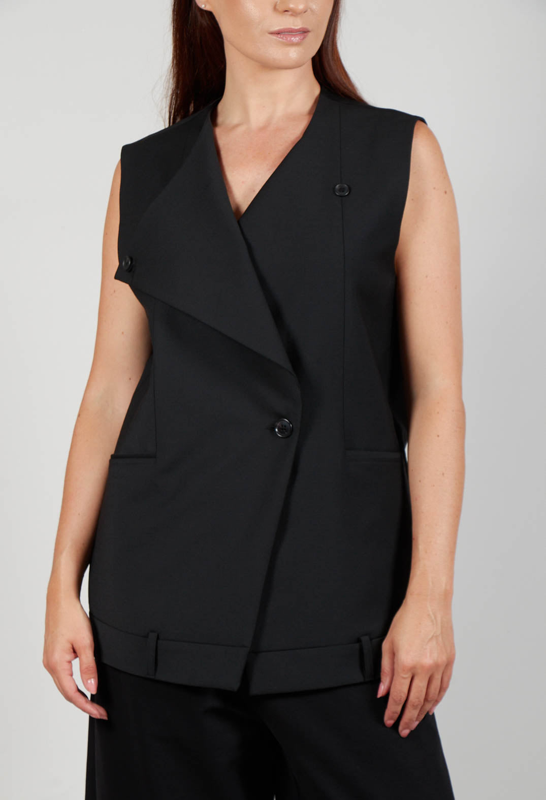 Oversized Waistcoat in Nero