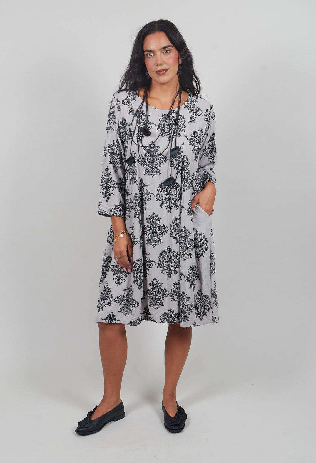 Tunic with Damask Style Print in Pilz