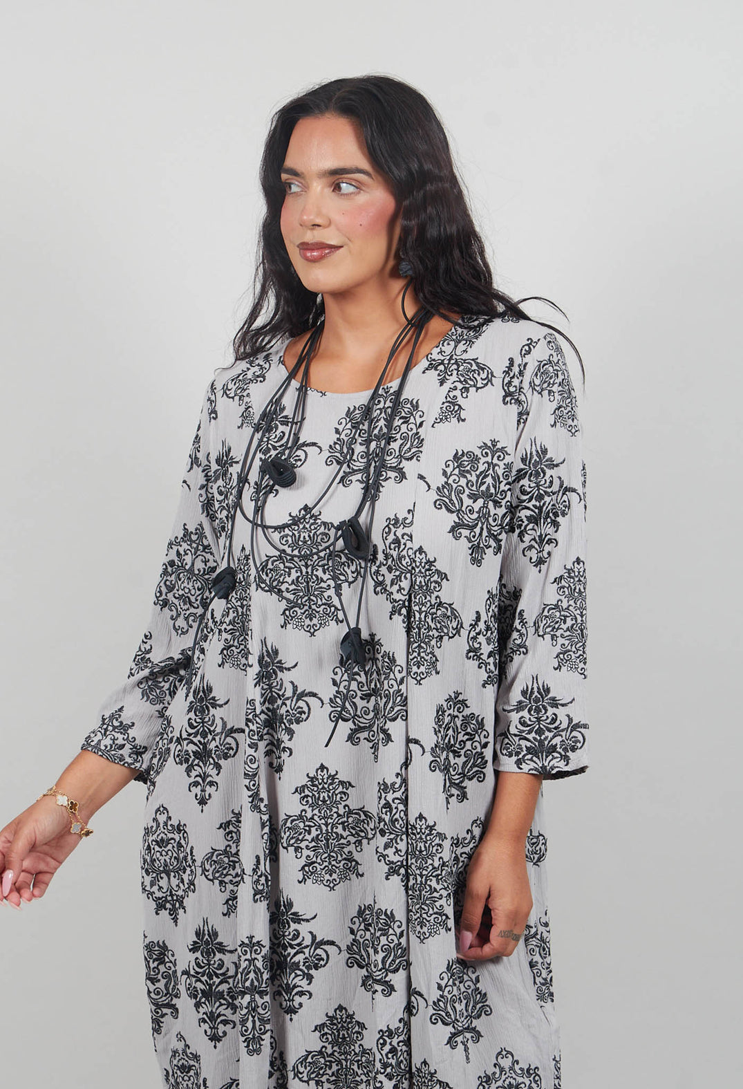 Tunic with Damask Style Print in Pilz