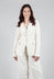 Padded Pattern Blazer in Cream