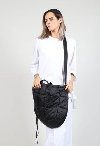 Padded Stitch Detail  Bag in Black