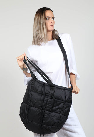 Padded Stitch Detail  Bag in Black